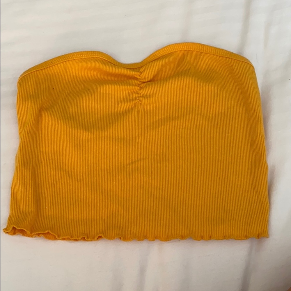 Yellow crop top from Pacsun